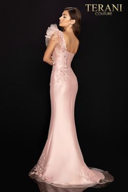 Style 2011E2094 Terani Couture Pink Size 8 Black Tie Floor Length Pageant Free Shipping Mermaid Dress on Queenly