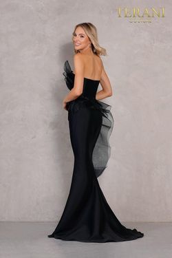 Style 2112E4961 Terani Couture Black Size 16 Tall Height Pageant Floor Length Mermaid Dress on Queenly
