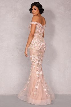 Style 2221GL0424 Terani Couture Pink Size 10 Floor Length Free Shipping Mermaid Dress on Queenly