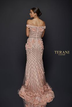 Style 1922GL0682 Terani Couture Pink Size 0 Pageant Floor Length Free Shipping Side slit Dress on Queenly