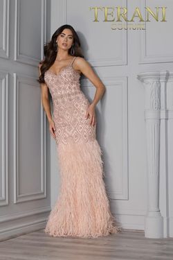 Style 2215GL0102 Terani Couture Pink Size 4 Tall Height Free Shipping Mermaid Dress on Queenly