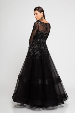 Style 1722M4354 Terani Couture Black Size 4 Tall Height Free Shipping Ball gown on Queenly