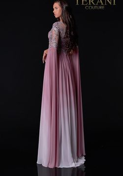 Style 2111M5282 Terani Couture Pink Size 2 Floor Length Free Shipping Straight Dress on Queenly