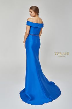 Style 1921M0510 Terani Couture Royal Blue Size 6 Free Shipping Side slit Dress on Queenly