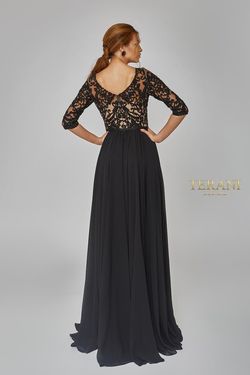 Style 1922M0529 Terani Couture Black Size 4 Tall Height Free Shipping A-line Dress on Queenly