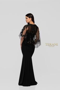 Style 1912M9350 Terani Couture Black Tie Size 4 Free Shipping Straight Dress on Queenly