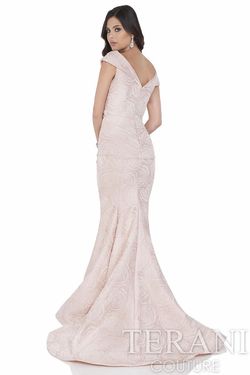 Style 1622M1785 Terani Couture Pink Size 2 Tall Height Mermaid Dress on Queenly