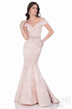 Style 1622M1785 Terani Couture Pink Size 2 Pageant Floor Length Free Shipping Mermaid Dress on Queenly