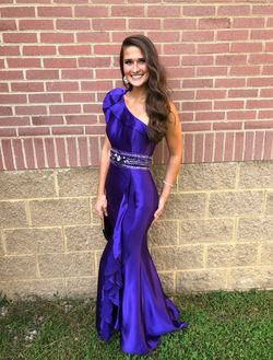 Clarisse Purple Size 6 Floor Length Military Prom Mermaid Dress on Queenly