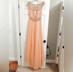 Tiffany Designs Nude Size 0 Floor Length 50 Off Ball gown on Queenly