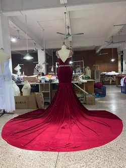 Custom Red Size 12 Prom Plus Size A-line Dress on Queenly