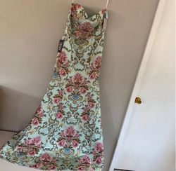 Jovani Multicolor Size 12 Prom Floral A-line Dress on Queenly