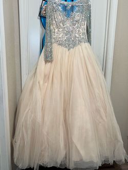 Christina Wu Nude Size 6 Free Shipping Pageant Prom Ball gown on Queenly
