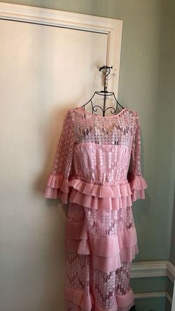 Just Cavalli Pink Size 6 Polyester High Neck Straight Dress on Queenly