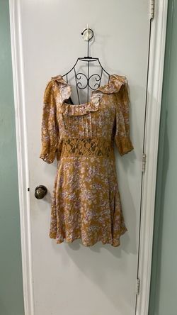 Free People Yellow Size 4 Backless Square Neck Cocktail Dress on Queenly