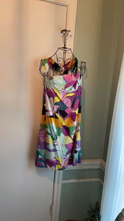 Just Cavalli Multicolor Size 8 Sunday Print Midi Cocktail Dress on Queenly