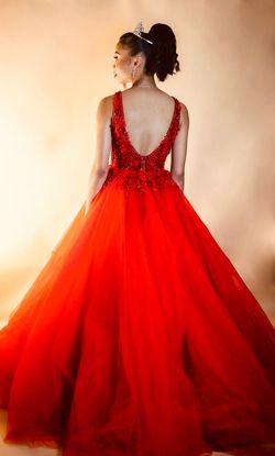 Jovani Red Size 2 A-line Floor Length Sweet Sixteen Ball gown on Queenly