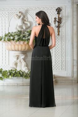 Style L174001 Jasmine Belsoie Purple Size 6 Black Tie A-line Dress on Queenly