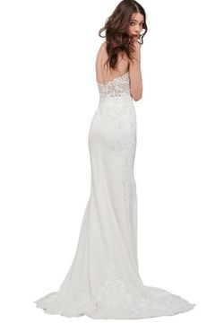 Style Haizea Wtoo By Watters White Size 12 Lace Tall Height 50 Off Mermaid Dress on Queenly