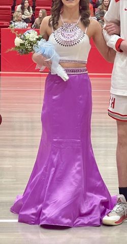 Rachel Allan Purple Size 0 Floor Length Mini 50 Off Mermaid Dress on Queenly