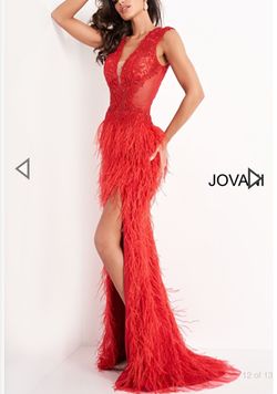 Jovani Red Size 10 Pageant Homecoming Mermaid Dress on Queenly