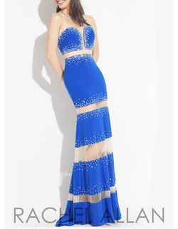 Rachel Allan Blue Size 2 Floor Length 70 Off A-line Dress on Queenly