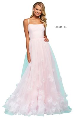 Style 53708 Sherri Hill White Size 10 Embroidery A-line Dress on Queenly