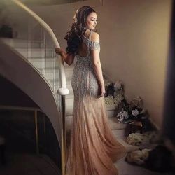 Nude Size 10 Mermaid Dress on Queenly