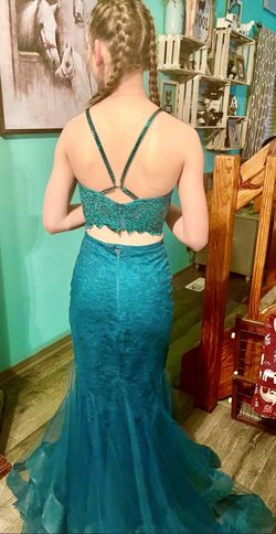 Blush Green Size 00 Prom Floor Length 50 Off Mermaid Dress on Queenly