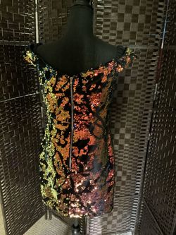 Alyce Paris Multicolor Size 10 Midi Fully Beaded Nightclub Cocktail Dress on Queenly