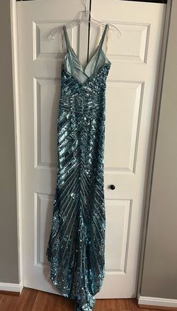Sherri Hill Blue Size 6 Prom Appearance 50 Off Straight Dress on Queenly