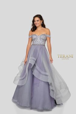 Style 1911P8501 Terani Couture Purple Size 0 Lavender Free Shipping Pageant Ball gown on Queenly