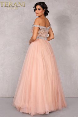 Style 1911P8543 Terani Couture Pink Size 0 Floor Length Free Shipping Ball gown on Queenly
