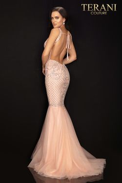 Style 2011P1120 Terani Couture Pink Size 8 Free Shipping Floor Length Tall Height Mermaid Dress on Queenly