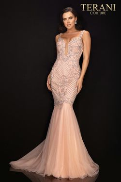 Style 2011P1120 Terani Couture Pink Size 6 Floor Length Free Shipping 50 Off Mermaid Dress on Queenly