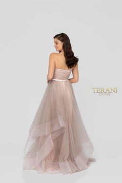Style 1912p8578 Terani Couture Pink Size 0 Free Shipping Floor Length Ball gown on Queenly
