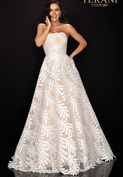 Style 2011P1183 Terani Couture Nude Size 2 Prom Tall Height Floor Length 50 Off Free Shipping Ball gown on Queenly