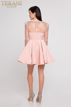 Style 1812P5041 Terani Couture Pink Size 0 Tall Height 50 Off Free Shipping Cocktail Dress on Queenly