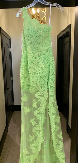 Sherri Hill Green Size 0 Black Tie Military Floor Length Straight Dress on Queenly