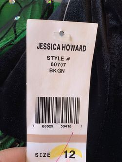 Jessica Howard Black Size 12 Velvet Plus Size Floor Length A-line Dress on Queenly