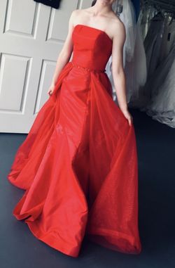 Mori Lee Red Size 0 Pageant Floor Length Free Shipping Straight Dress on Queenly