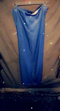 Blue Size 10.0 Side slit Dress on Queenly