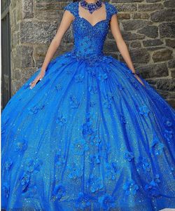 Mori Lee Blue Size 2 50 Off Prom Ball gown on Queenly