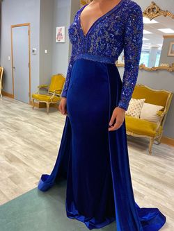 Johnathan Kayne Blue Size 8 Straight Dress on Queenly