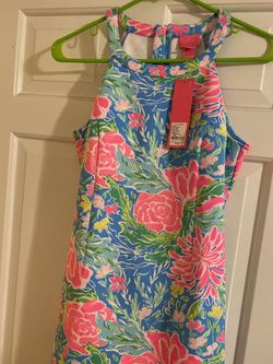 Style 004230 Lily Pulitzer Multicolor Size 16 Plus Size Floor Length A-line Dress on Queenly
