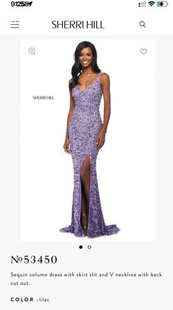 Sherri Hill Purple Size 00 Pageant Floor Length Mermaid Dress on Queenly
