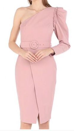 Lavish Alice Pink Size 2 Sleeves Cocktail Dress on Queenly
