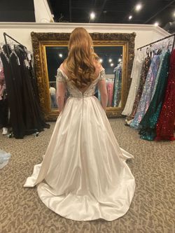 Sherri Hill White Size 4 Pageant Cotillion Free Shipping Floor Length Ball gown on Queenly