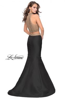 La Femme Gold Size 2 Floor Length Military Pageant Flare Straight Dress on Queenly