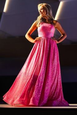 Sherri Hill Pink Size 0 Sequin One Shoulder A-line Dress on Queenly